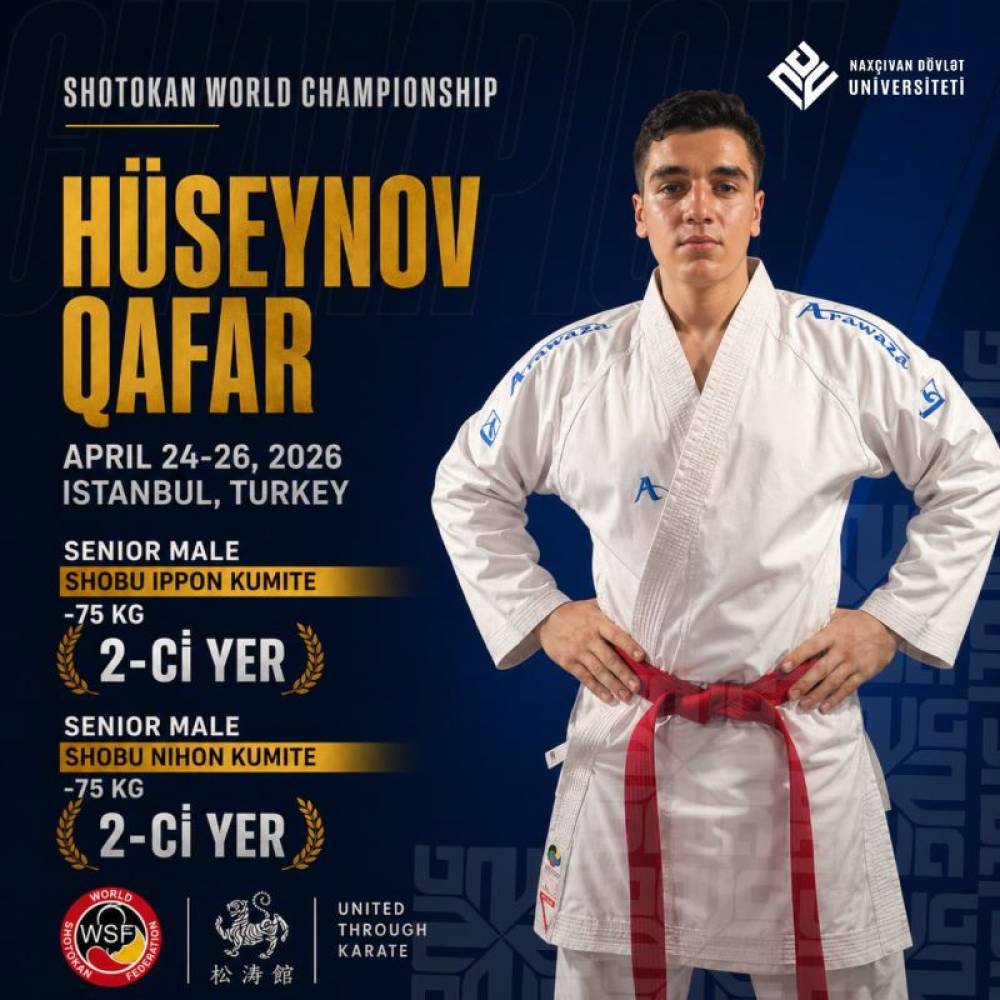 NDU-nun tələbəsi dünya çempionatında ikiqat uğur qazanıb