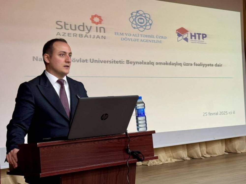Naxçıvan Dövlət Universitetində Elm və Ali Təhsil üzrə Dövlət Agentliyi nümayəndələrinin təşkilatçılığı ilə elm və ali təhsil ictimaiyyətinə açıq  İnfo-sessiya keçirili