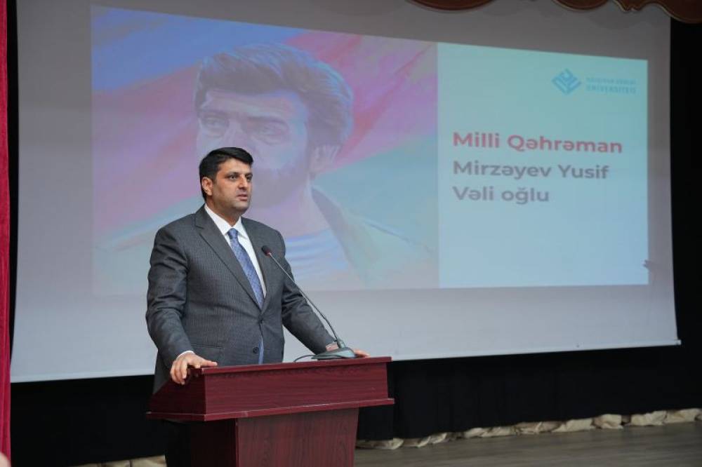 Naxçıvan Dövlət Universitetində Milli Qəhrəman Yusif Mirzəyevin xatirəsi anılıb