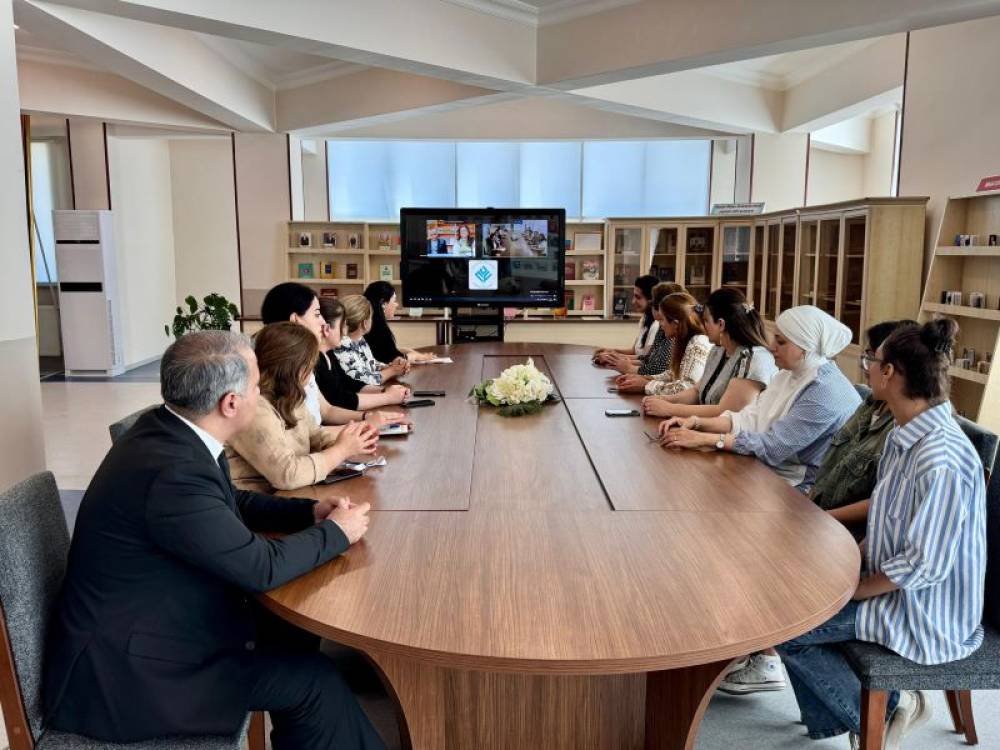 NDU Elmi Kitabxanası və ADMİU Kitabxana-informasiya mərkəzi arasında onlayn görüş olub