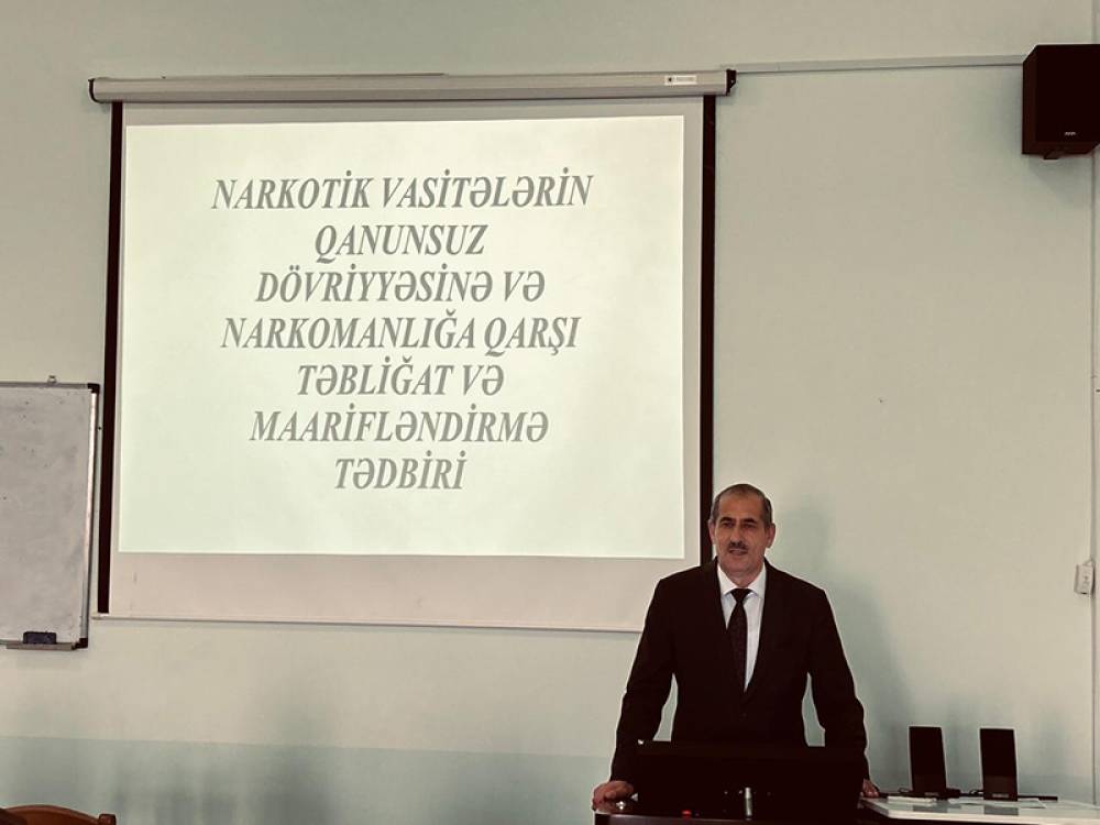 NDU-nun Memarlıq və mühəndislik fakültəsində “Antinarkotik təbliğat” adlı tədbir keçirilib.