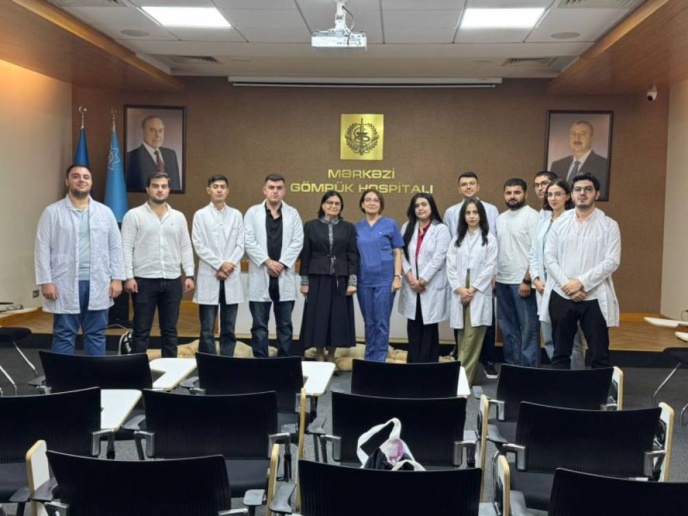 Mərkəzi Gömrük Hospitalında Naxçıvan Dövlət Universitetinin Tibb fakültəsinin tələbələri ilə görüş keçirilib